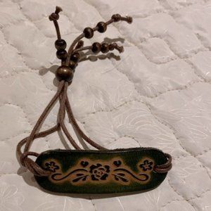 leather adjustable bracelet